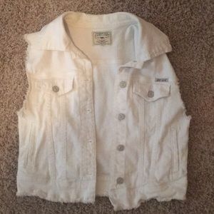 White denim vest. Worn once